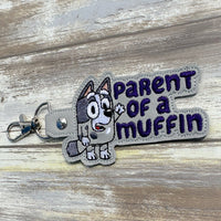 Parent of a Muffin keychain