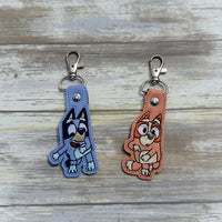 Bluey and Bingo Dancing (pick one or both) keychains