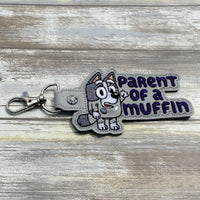 Parent of a Muffin keychain