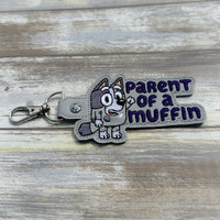 Parent of a Muffin keychain