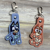 Bluey and Bingo Dancing (pick one or both) keychains