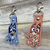 Bluey and Bingo Dancing (pick one or both) keychains