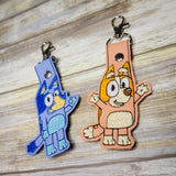 Bluey and Bingo Keychains