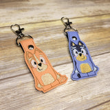 Bandit and Chilli from Bluey Keychains