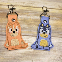 Bandit and Chilli from Bluey Keychains