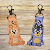 Bandit and Chilli from Bluey Keychains