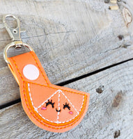 Orange slice keychain