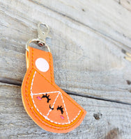 Orange slice keychain