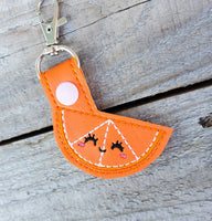 Orange slice keychain