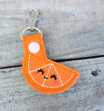 Orange slice keychain