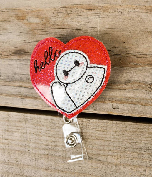 Kawaii Hello Heart Baymax Badge Reel – PickledStitches