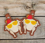 Friends Turkey Head Keychain