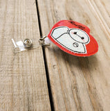 Kawaii Hello Heart Baymax Badge Reel