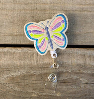 Neon Butterfly Badge Reel