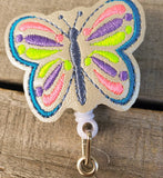 Neon Butterfly Badge Reel