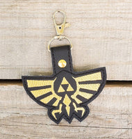 Zelda triforce keychain