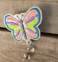 Neon Butterfly Badge Reel