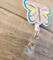 Neon Butterfly Badge Reel