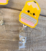 Kawaii Pencil Badge Reel