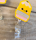 Kawaii Pencil Badge Reel