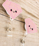 Kawaii Pink Diamond Badge Reel