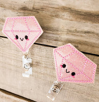 Kawaii Pink Diamond Badge Reel