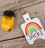 Personalized Boho Rainbow Hand Sanitizer Holder