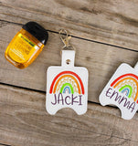 Personalized Boho Rainbow Hand Sanitizer Holder