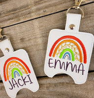 Personalized Boho Rainbow Hand Sanitizer Holder