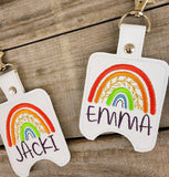 Personalized Boho Rainbow Hand Sanitizer Holder