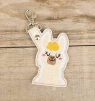 Glittery Llama Keychain