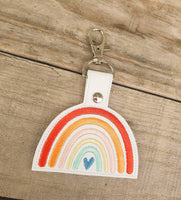 Boho rainbow keychain