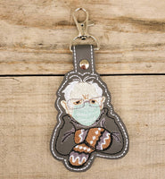 Bernie Sanders Wearing Mittens Keychain