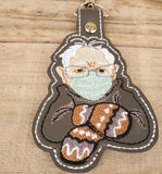 Bernie Sanders Wearing Mittens Keychain