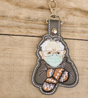 Bernie Sanders Wearing Mittens Keychain