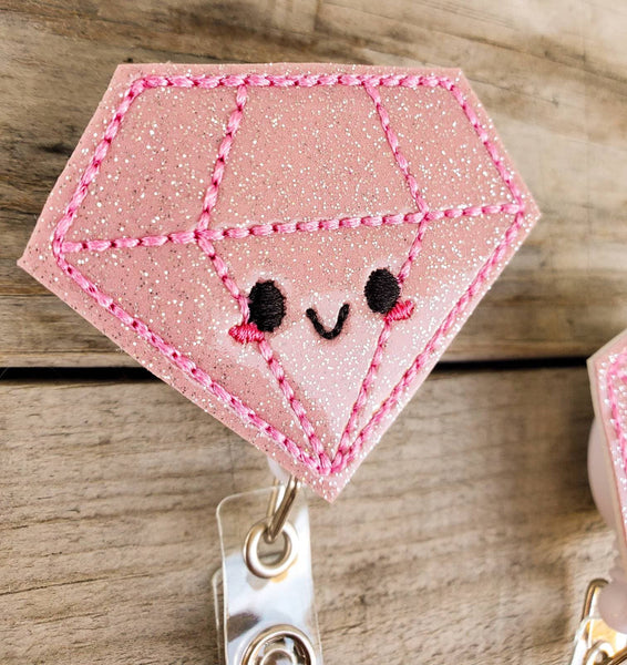 Kawaii Pink Diamond Badge Reel – PickledStitches