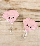 Kawaii Pink Diamond Badge Reel