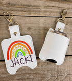 Personalized Boho Rainbow Hand Sanitizer Holder