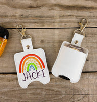 Personalized Boho Rainbow Hand Sanitizer Holder