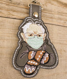 Bernie Sanders Wearing Mittens Keychain