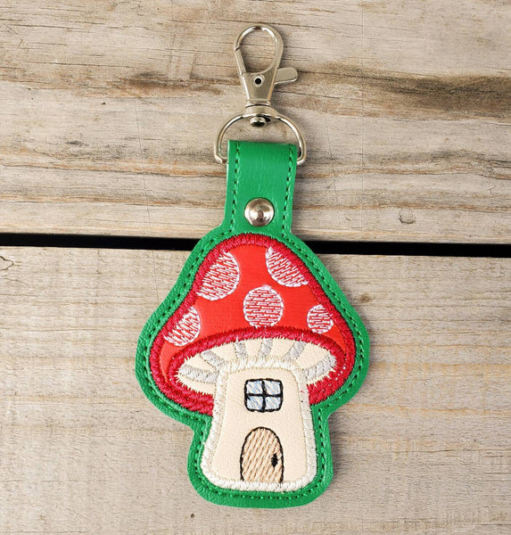 Mushroom Fairy House house Keychain