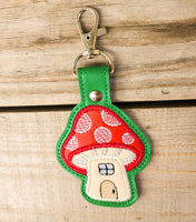 Mushroom Fairy House house Keychain