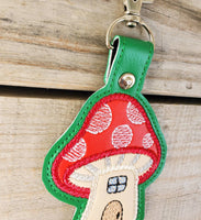 Mushroom Fairy House house Keychain